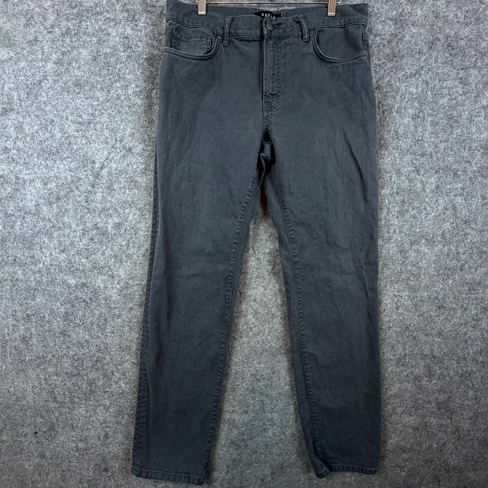 Dstld Jeans Mens 34‎ Gray Denim Cotton Stretch Slim Straight Leg Mid Rise